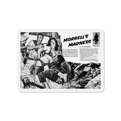 Morrell's Madness, Man's Conquest, October 1959 (Magazine Illustration) Refrigerator Magnet-4" x 4"-The Sticker Space