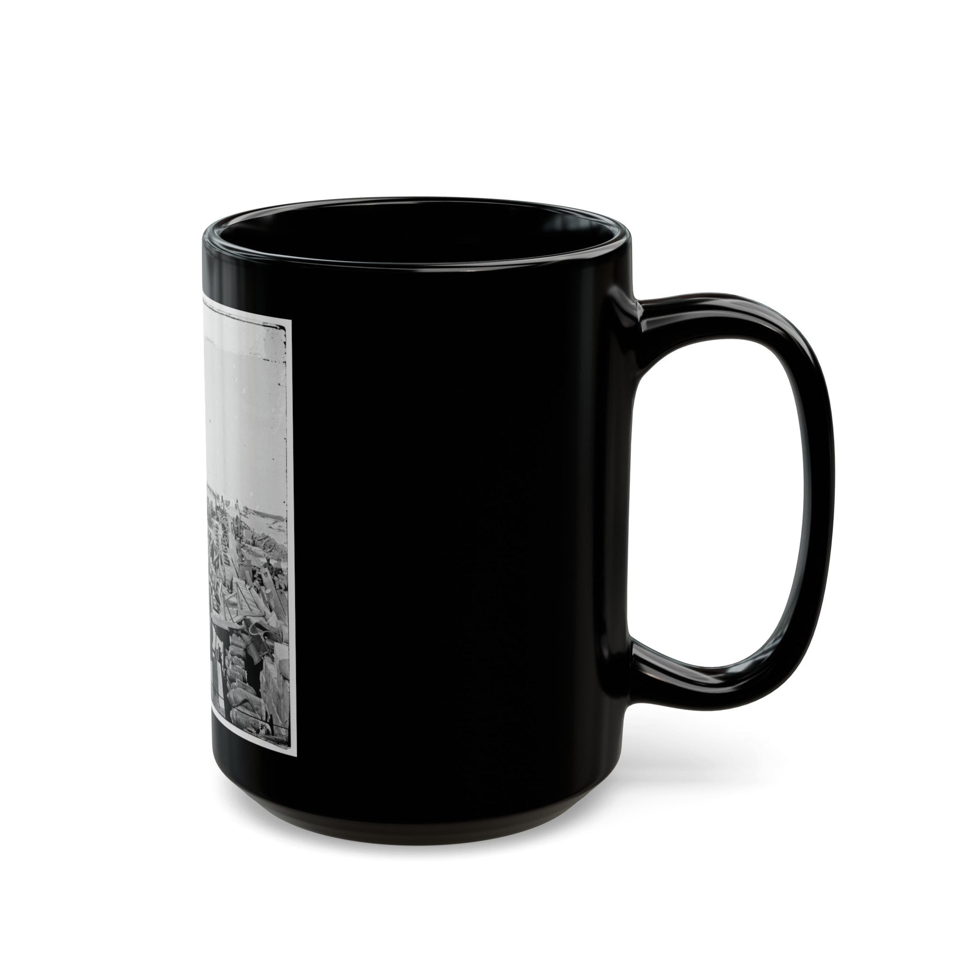 Morris Island, S.C. Ordnance Depot (U.S. Civil War) Black Coffee Mug-The Sticker Space