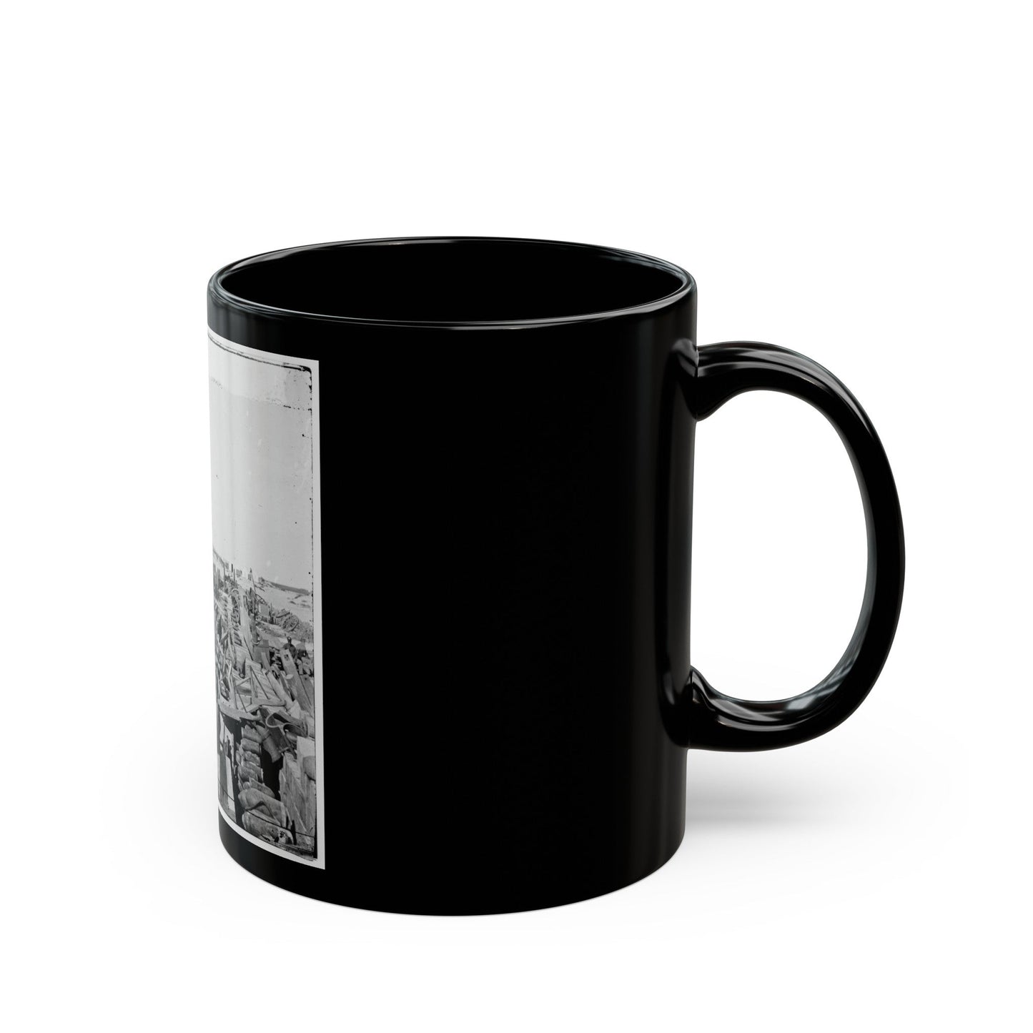 Morris Island, S.C. Ordnance Depot (U.S. Civil War) Black Coffee Mug-The Sticker Space