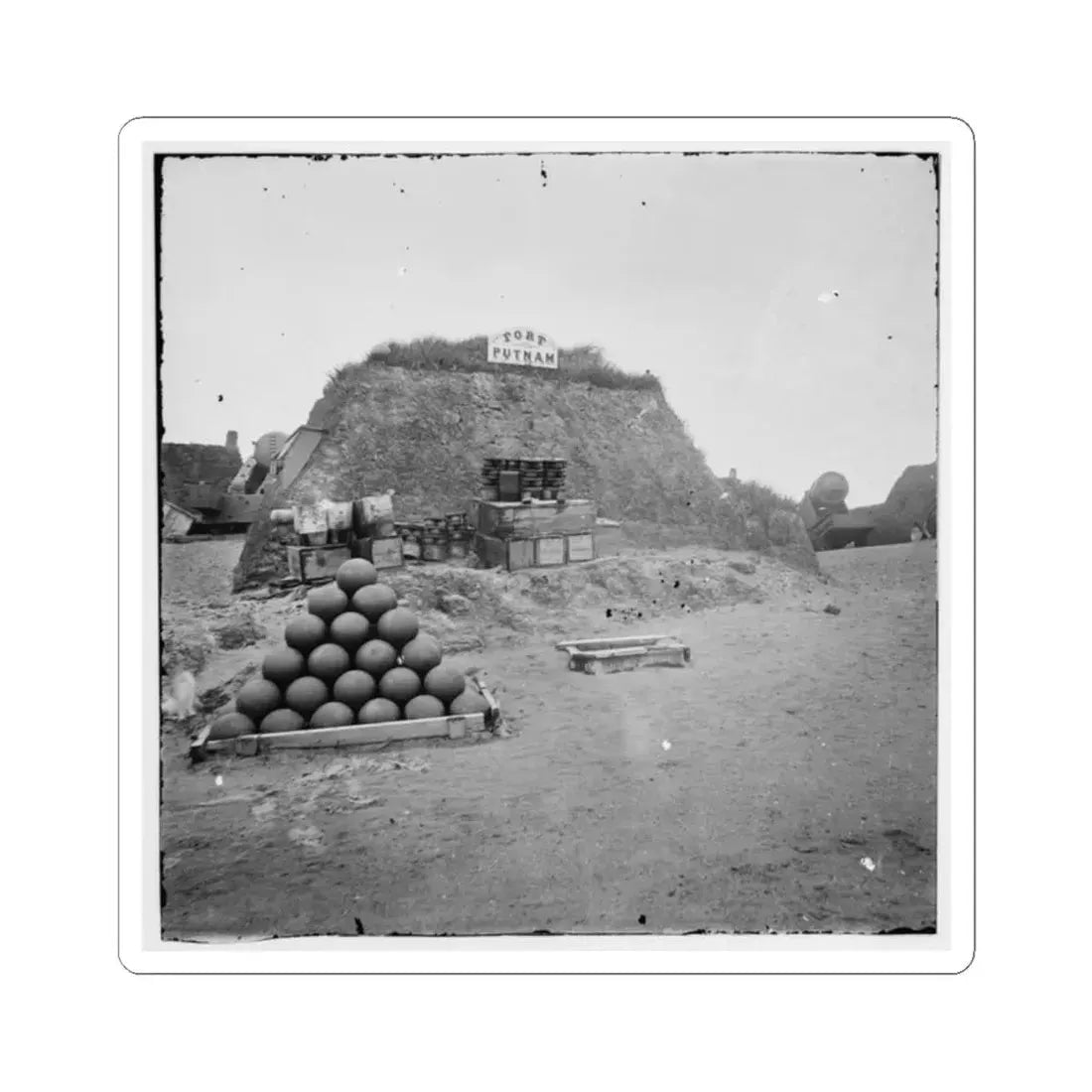 Morris Island, S.C. Closer View of Same (U.S. Civil War) STICKER Vinyl Kiss-Cut Decal 2 Inch White - The Sticker Space