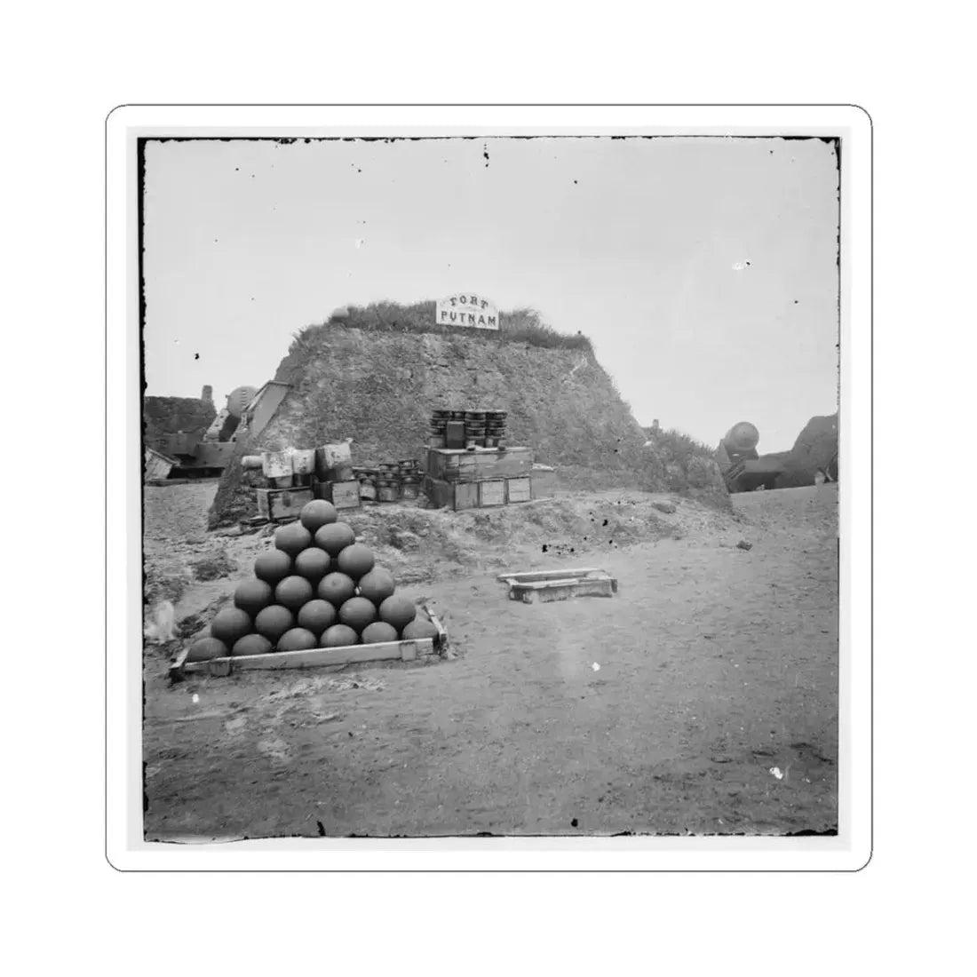 Morris Island, S.C. Closer View of Same (U.S. Civil War) STICKER Vinyl Kiss-Cut Decal 3 Inch White - The Sticker Space