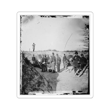 Morris Island, S.C. Federal Mortars Aimed at Fort Sumter, With Crews (U.S. Civil War) STICKER Vinyl Kiss-Cut Decal 6 Inch White - The Sticker Space