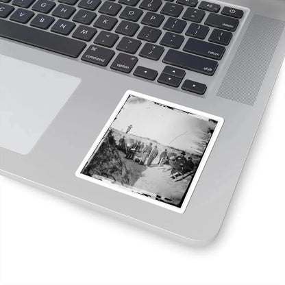 Morris Island, S.C. Federal Mortars Aimed at Fort Sumter, With Crews (U.S. Civil War) STICKER Vinyl Kiss-Cut Decal - The Sticker Space