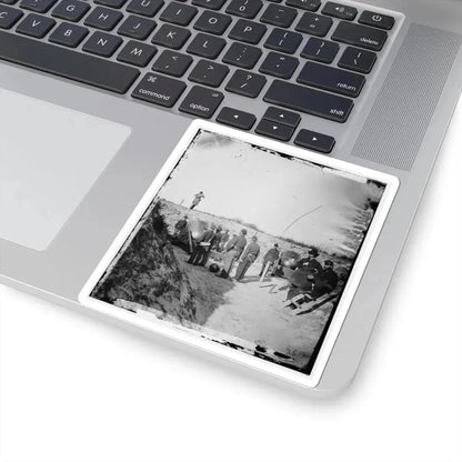 Morris Island, S.C. Federal Mortars Aimed at Fort Sumter, With Crews (U.S. Civil War) STICKER Vinyl Kiss-Cut Decal - The Sticker Space