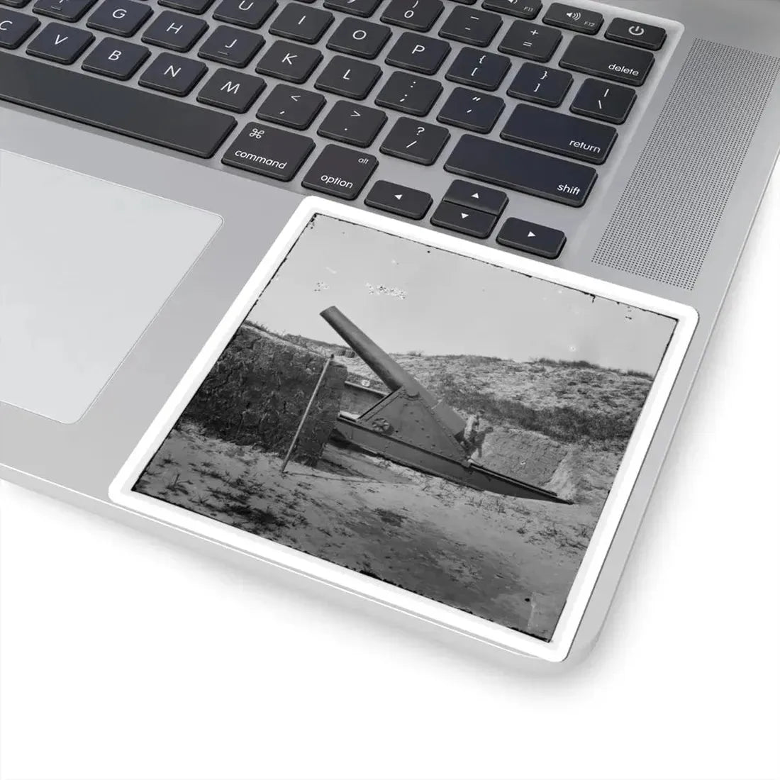 Morris Island, S.C. Interior View With Another Mounted Gun, Fort Putnam (U.S. Civil War) STICKER Vinyl Kiss-Cut Decal - The Sticker Space