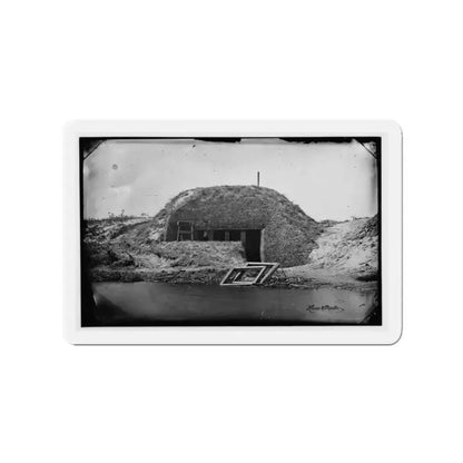 Morris Island, South Carolina. Bombproof For Telegraph Operator In Trenches (U.S. Civil War) Refrigerator Magnet 3 Inch Die-Cut - The Sticker Space