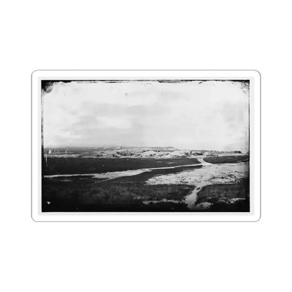 Morris Island, South Carolina. First Parallel (U.S. Civil War) STICKER Vinyl Kiss-Cut Decal 4 Inch White - The Sticker Space