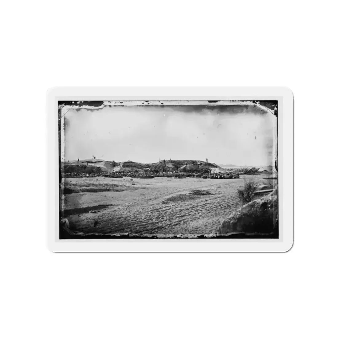 Morris Island, South Carolina. Fort Putnam, Formerly Confederate Battery Gregg (U.S. Civil War) Refrigerator Magnet 3 Inch Die-Cut - The Sticker Space