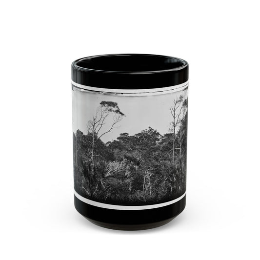 Morris Island, South Carolina (U.S. Civil War) Black Coffee Mug-15oz-The Sticker Space