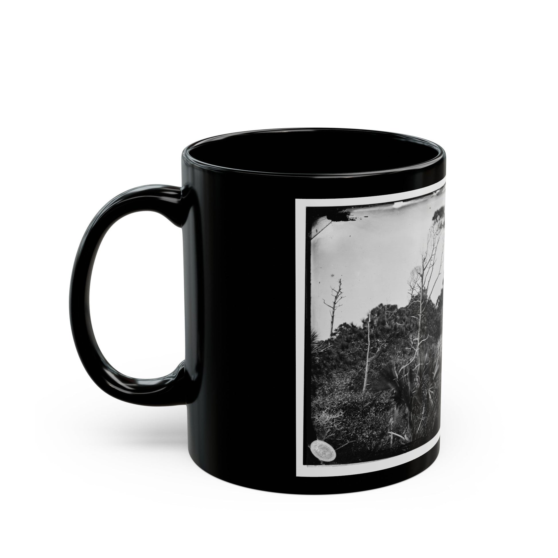 Morris Island, South Carolina (U.S. Civil War) Black Coffee Mug-The Sticker Space