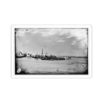 Morris Island, South Carolina. Unidentified Camp 003 (U.S. Civil War) STICKER Vinyl Kiss-Cut Decal 4 Inch White - The Sticker Space