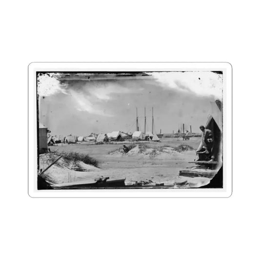 Morris Island, South Carolina. Unidentified Camp (U.S. Civil War) STICKER Vinyl Kiss-Cut Decal 2 Inch White - The Sticker Space