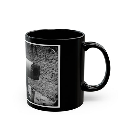 Morris Island, South Carolina. 300-Poinder Parrot Rifle After Bursting Of Muzzle (U.S. Civil War) Black Coffee Mug-The Sticker Space