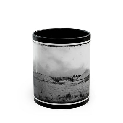 Morris Island, South Carolina. Battery Weed. Five 10-Inch Siege Mortars (U.S. Civil War) Black Coffee Mug-11oz-The Sticker Space