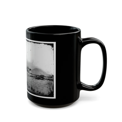 Morris Island, South Carolina. Battery Weed. Five 10-Inch Siege Mortars (U.S. Civil War) Black Coffee Mug-The Sticker Space