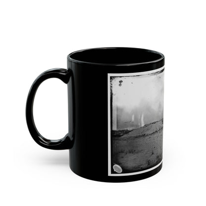 Morris Island, South Carolina. Battery Weed. Five 10-Inch Siege Mortars (U.S. Civil War) Black Coffee Mug-The Sticker Space