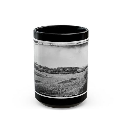 Morris Island, South Carolina. Fort Putnam, Formerly Confederate Battery Gregg (U.S. Civil War) Black Coffee Mug-15oz-The Sticker Space