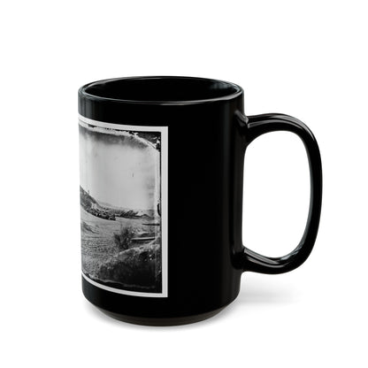 Morris Island, South Carolina. Fort Putnam, Formerly Confederate Battery Gregg (U.S. Civil War) Black Coffee Mug-The Sticker Space