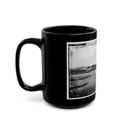 Morris Island, South Carolina. Fort Putnam, Formerly Confederate Battery Gregg (U.S. Civil War) Black Coffee Mug-The Sticker Space