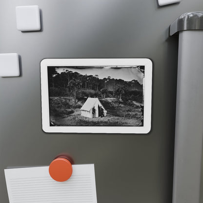 Morris Island, South Carolina. Two Men In Front Of Tent (U.S. Civil War) Refrigerator Magnet-The Sticker Space