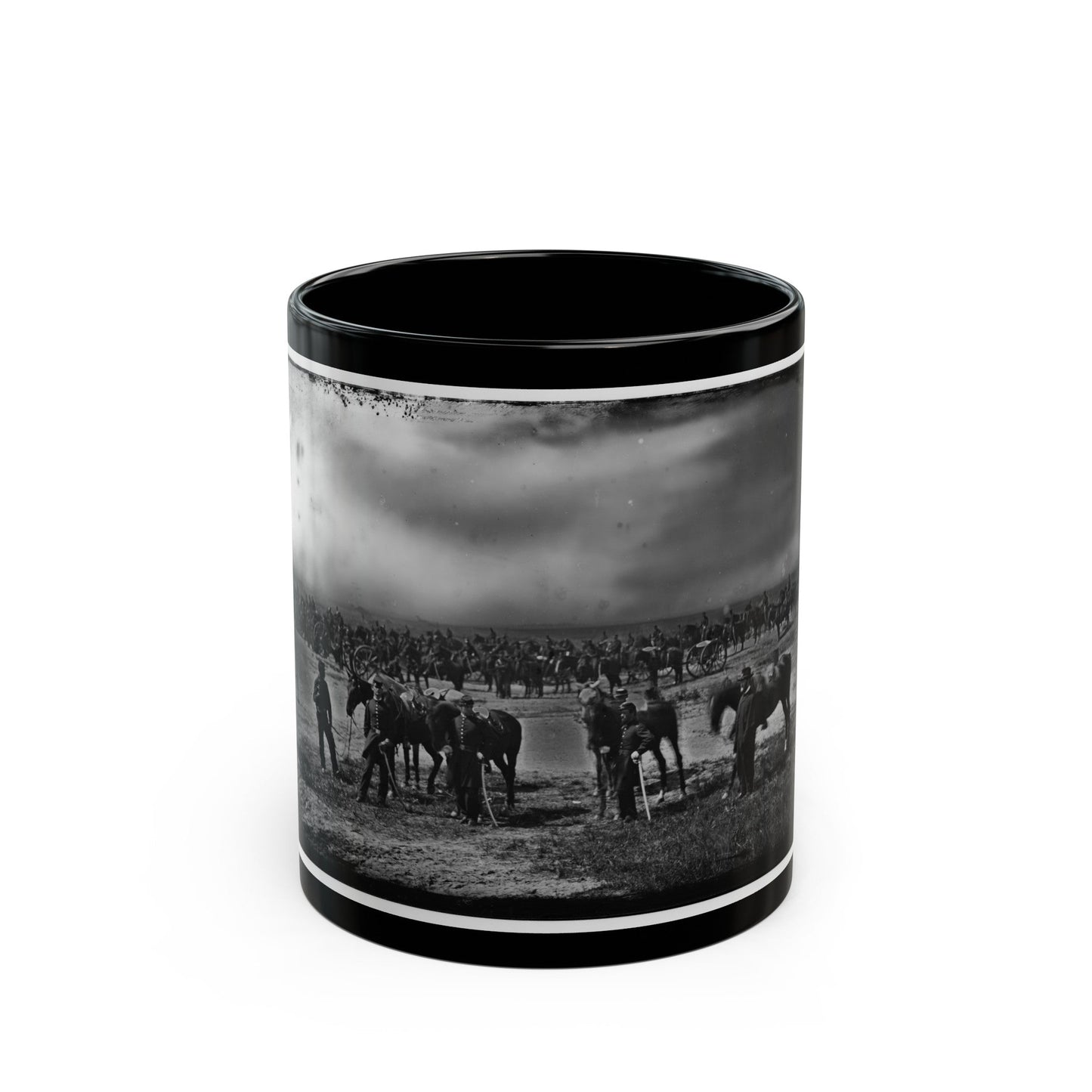 Morris Island, South Carolina. Unidentified Artillery Unit 001 (U.S. Civil War) Black Coffee Mug-11oz-The Sticker Space