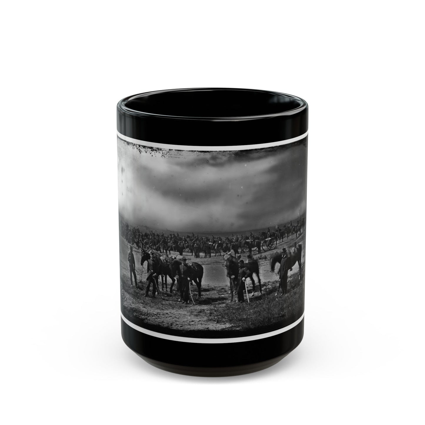 Morris Island, South Carolina. Unidentified Artillery Unit 001 (U.S. Civil War) Black Coffee Mug-15oz-The Sticker Space