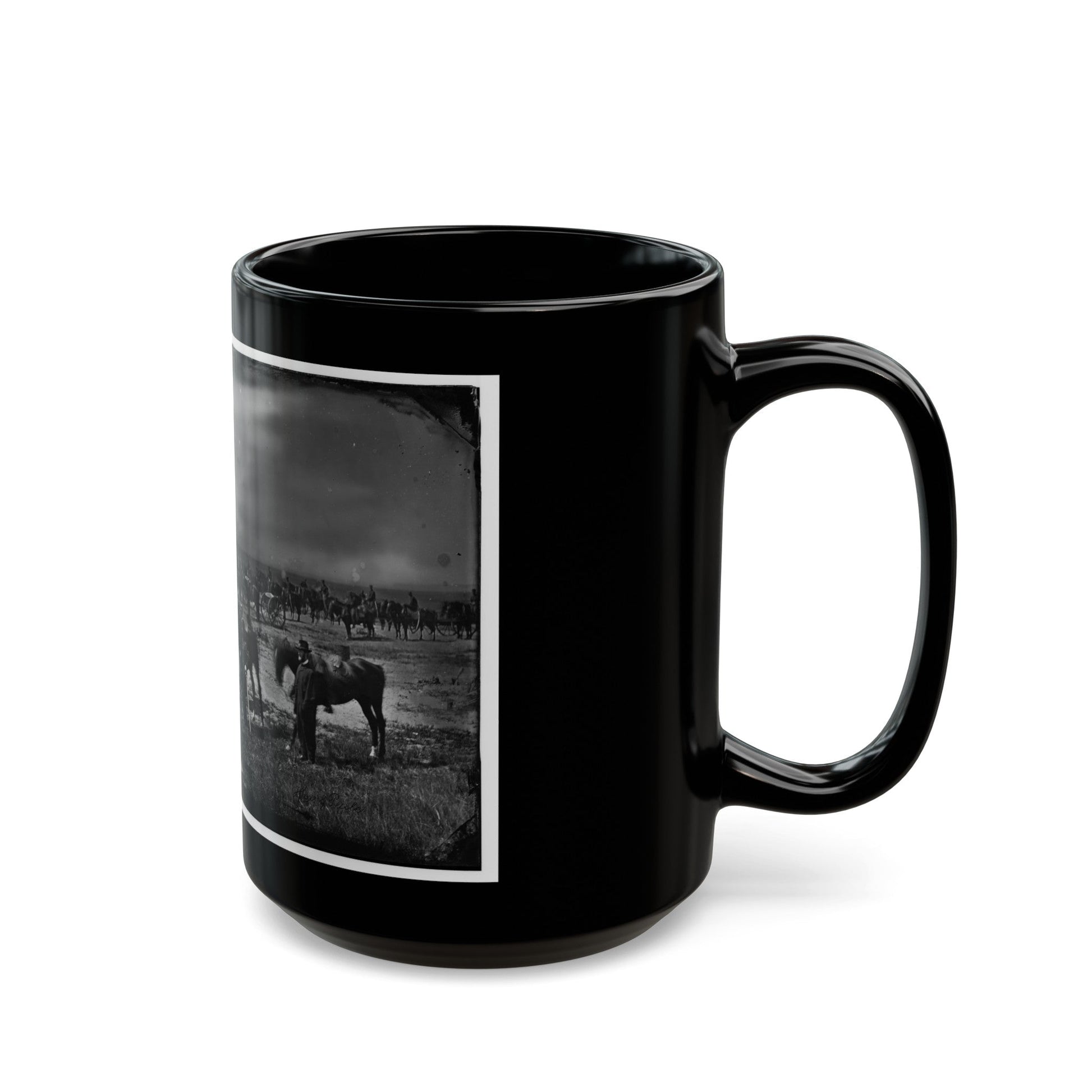 Morris Island, South Carolina. Unidentified Artillery Unit 001 (U.S. Civil War) Black Coffee Mug-The Sticker Space