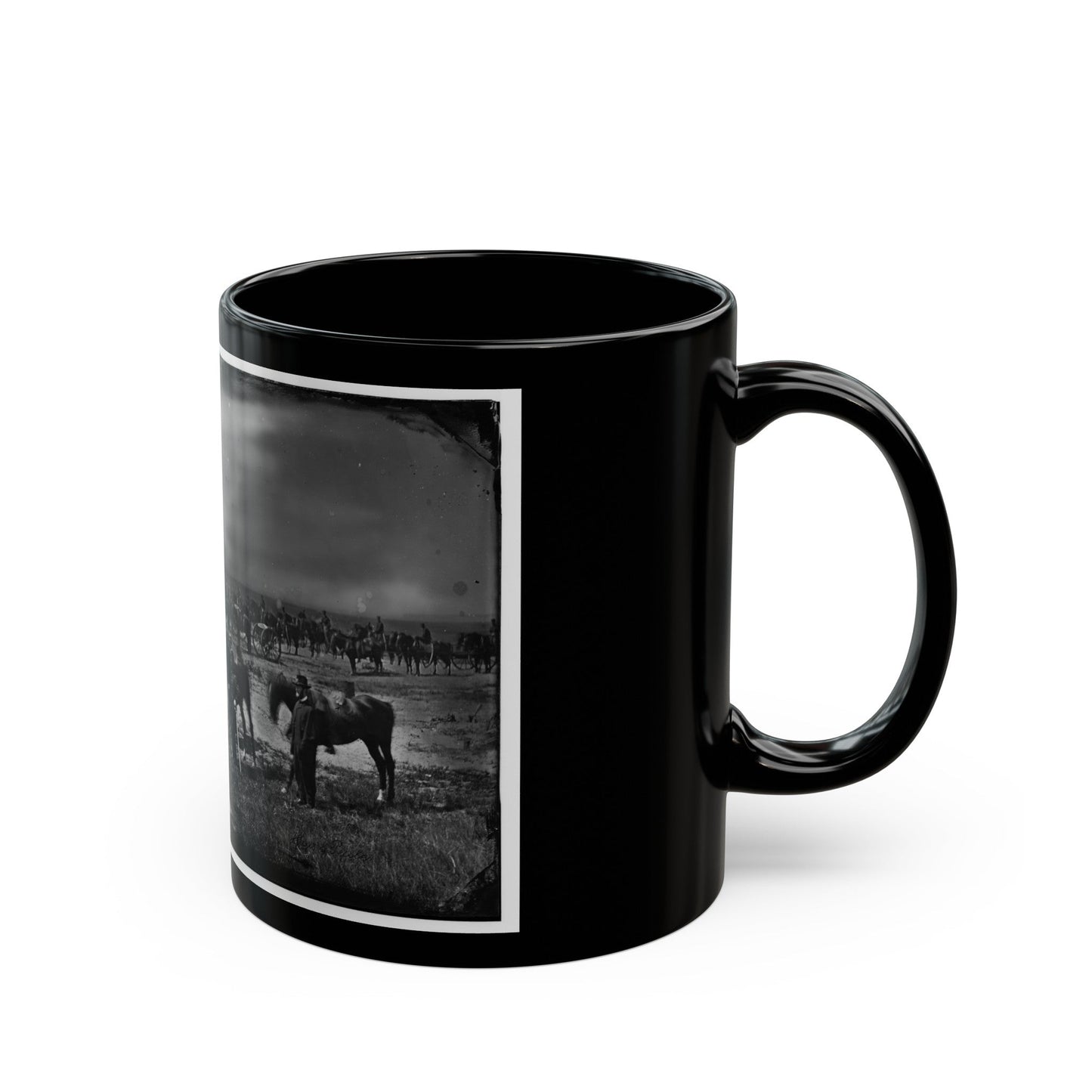 Morris Island, South Carolina. Unidentified Artillery Unit 001 (U.S. Civil War) Black Coffee Mug-The Sticker Space