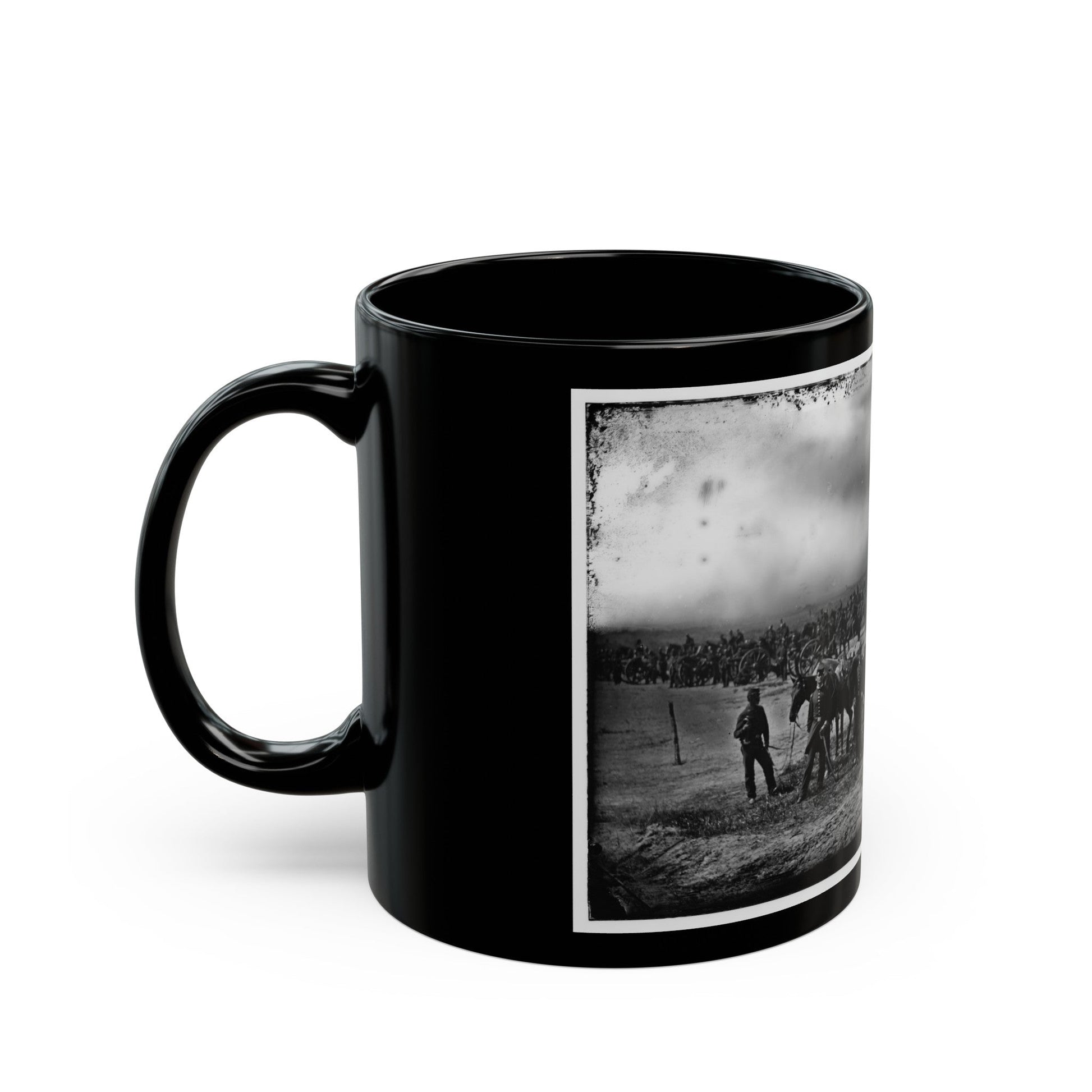 Morris Island, South Carolina. Unidentified Artillery Unit 001 (U.S. Civil War) Black Coffee Mug-The Sticker Space