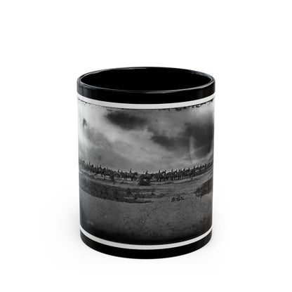 Morris Island, South Carolina. Unidentified Artillery Unit (U.S. Civil War) Black Coffee Mug-11oz-The Sticker Space