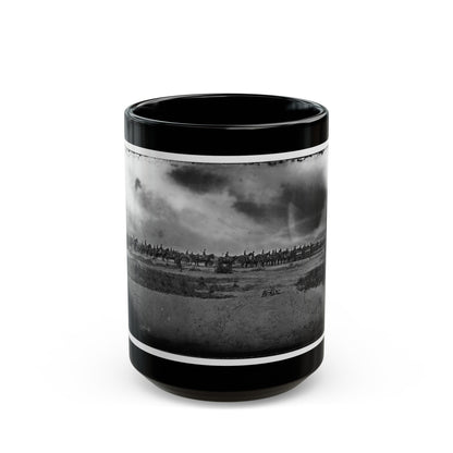 Morris Island, South Carolina. Unidentified Artillery Unit (U.S. Civil War) Black Coffee Mug-15oz-The Sticker Space