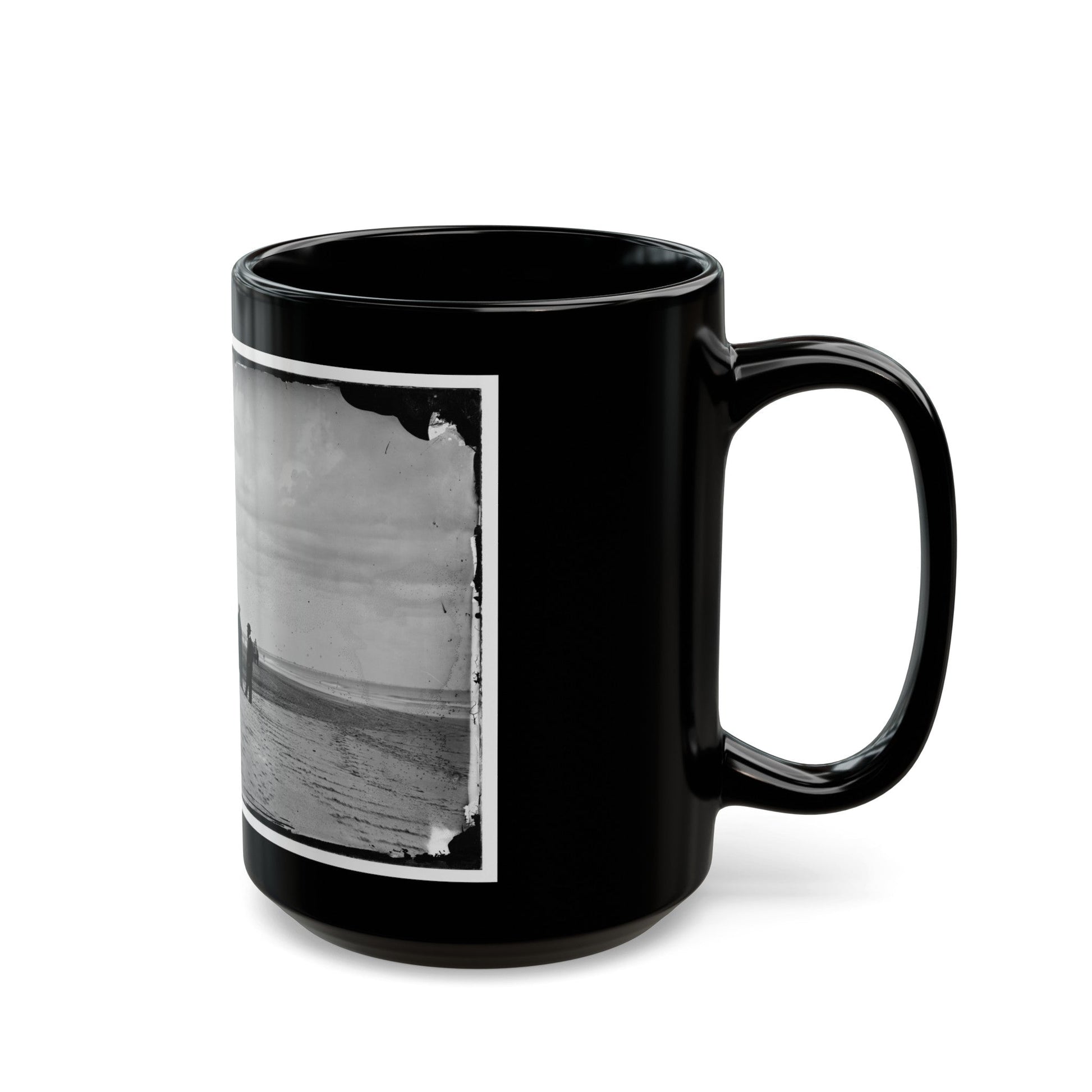 Morris Island, South Carolina. Unidentified Camp 001 (U.S. Civil War) Black Coffee Mug-The Sticker Space