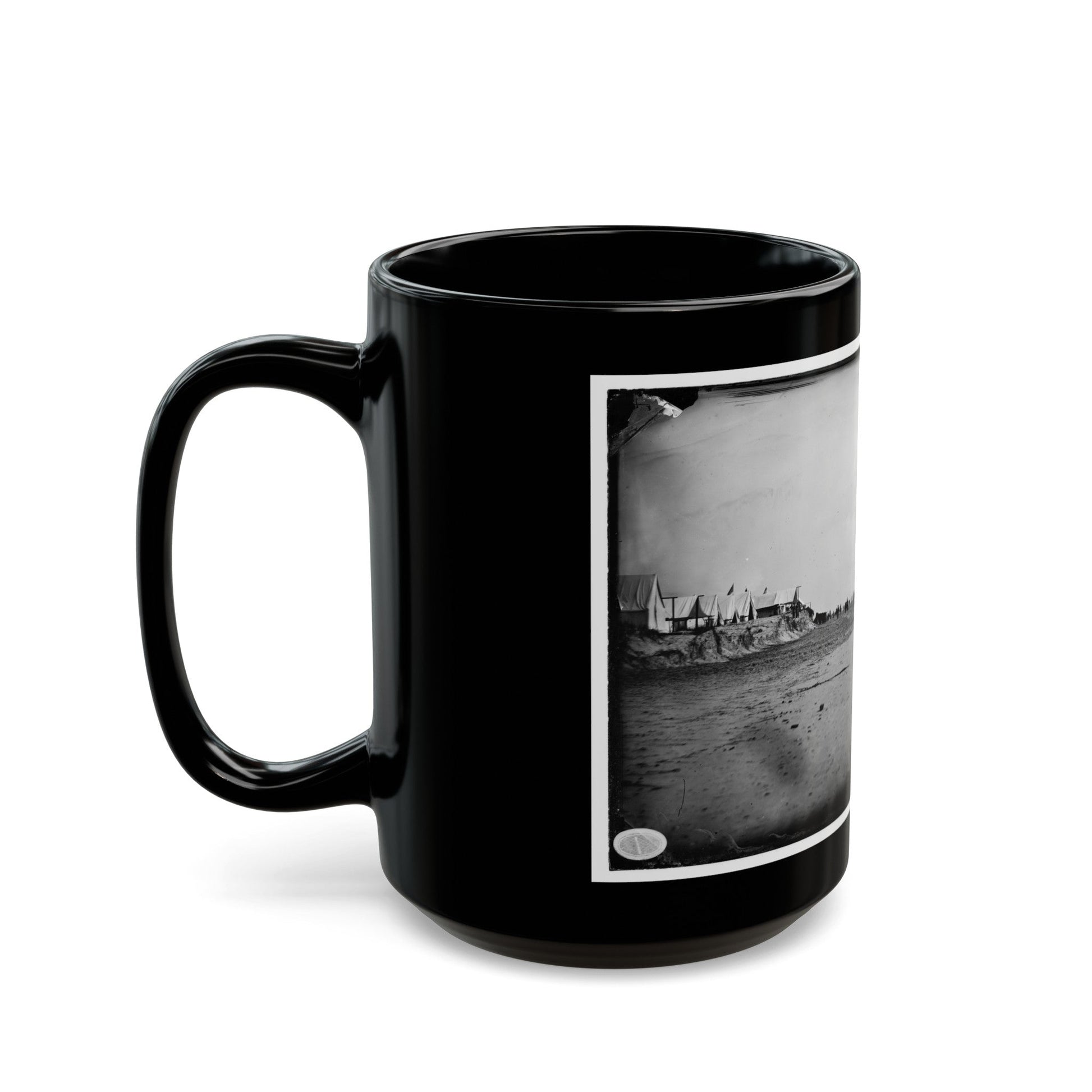 Morris Island, South Carolina. Unidentified Camp 002 (U.S. Civil War) Black Coffee Mug-The Sticker Space