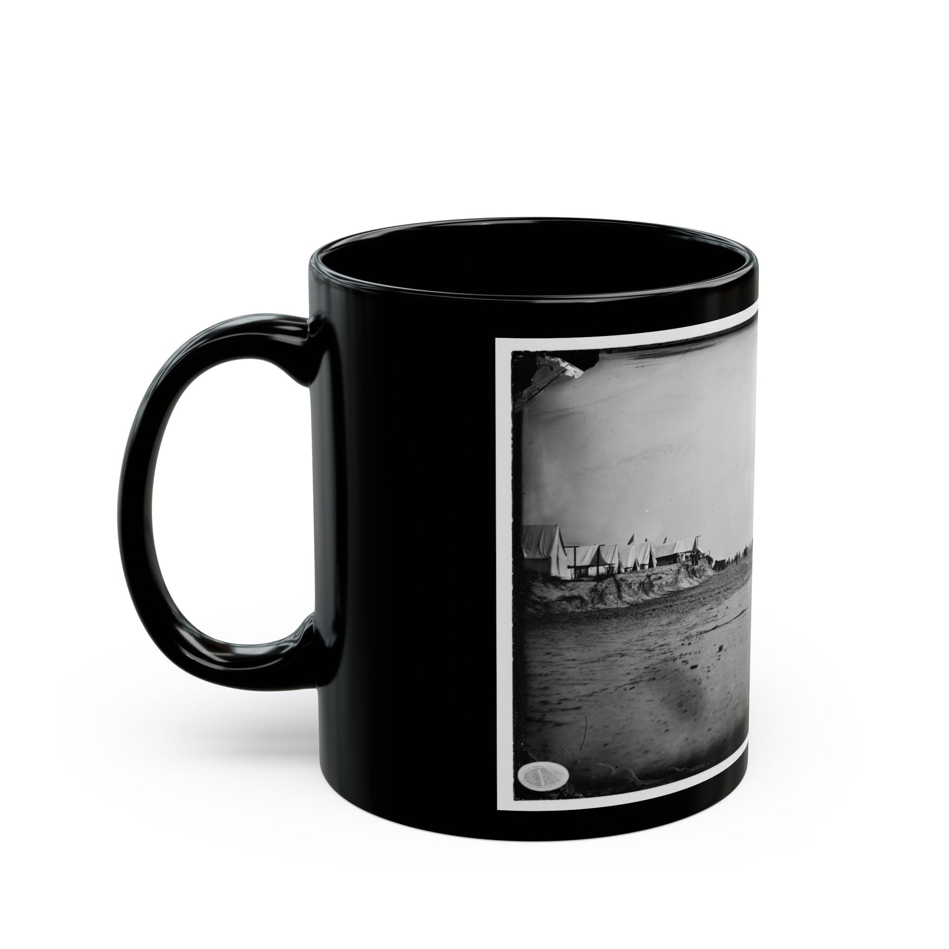 Morris Island, South Carolina. Unidentified Camp 002 (U.S. Civil War) Black Coffee Mug-The Sticker Space