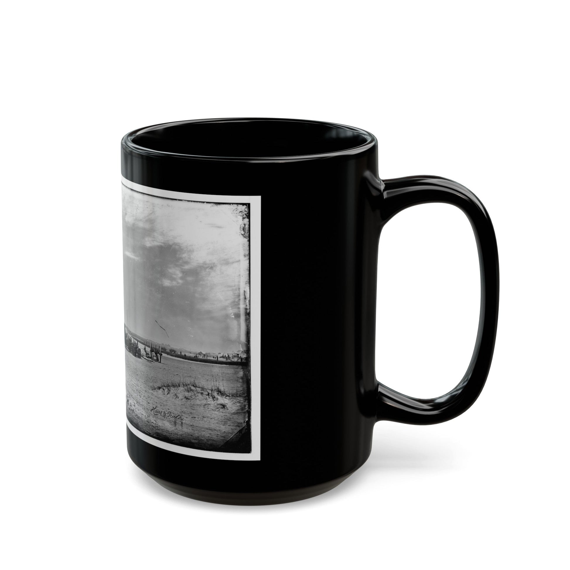 Morris Island, South Carolina. Unidentified Camp 003 (U.S. Civil War) Black Coffee Mug-The Sticker Space