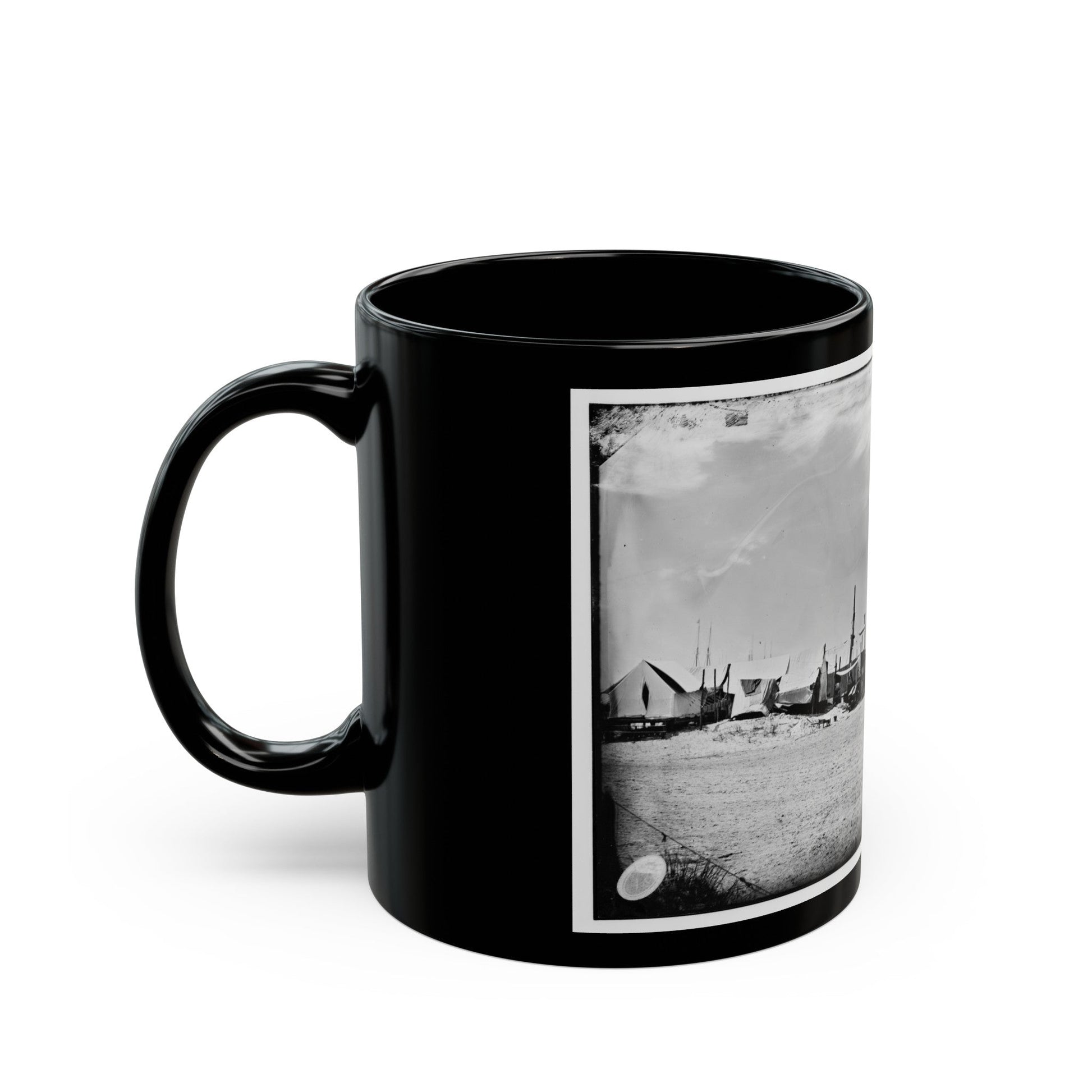 Morris Island, South Carolina. Unidentified Camp 003 (U.S. Civil War) Black Coffee Mug-The Sticker Space