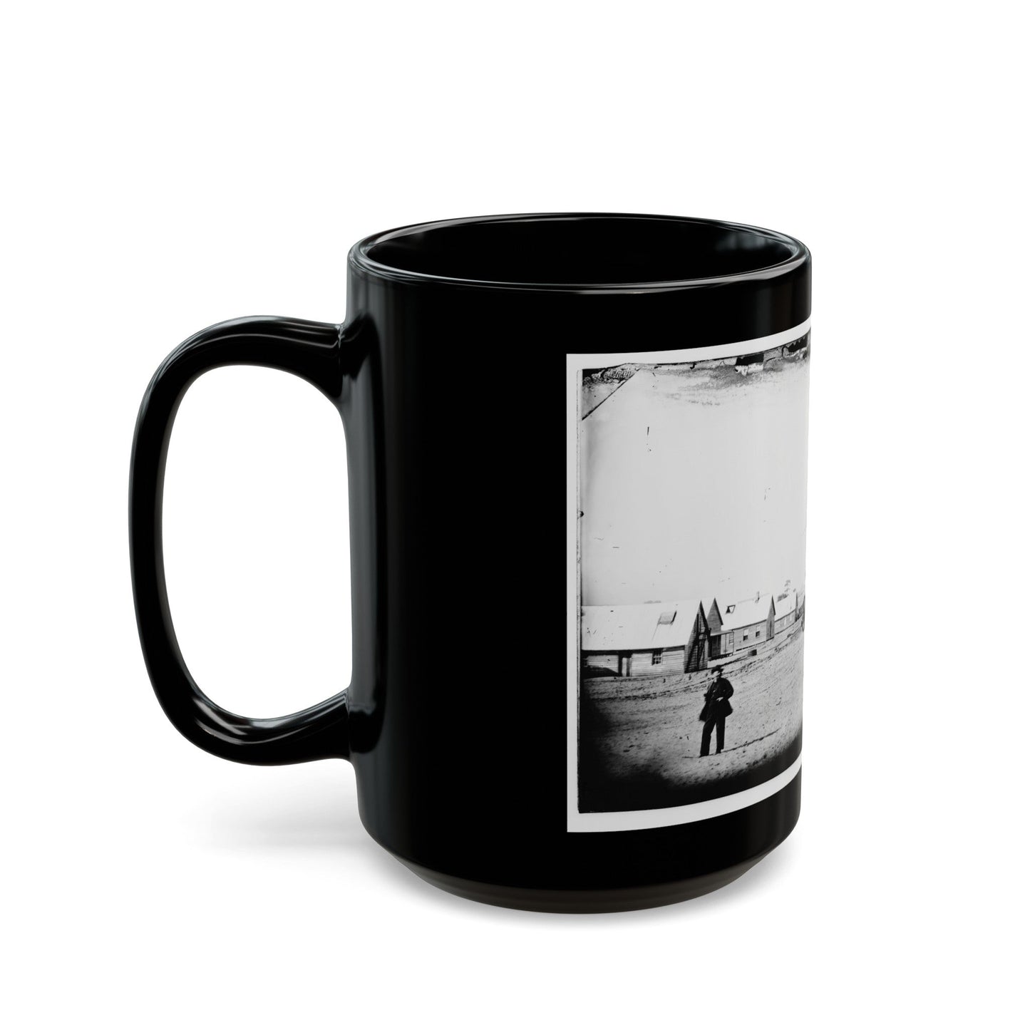 Morris Island, South Carolina. Unidentified Camp 004 (U.S. Civil War) Black Coffee Mug-The Sticker Space