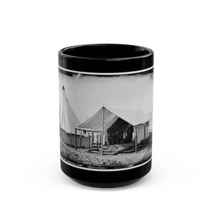 Morris Island, South Carolina. Unidentified Camp Scene (U.S. Civil War) Black Coffee Mug-15oz-The Sticker Space