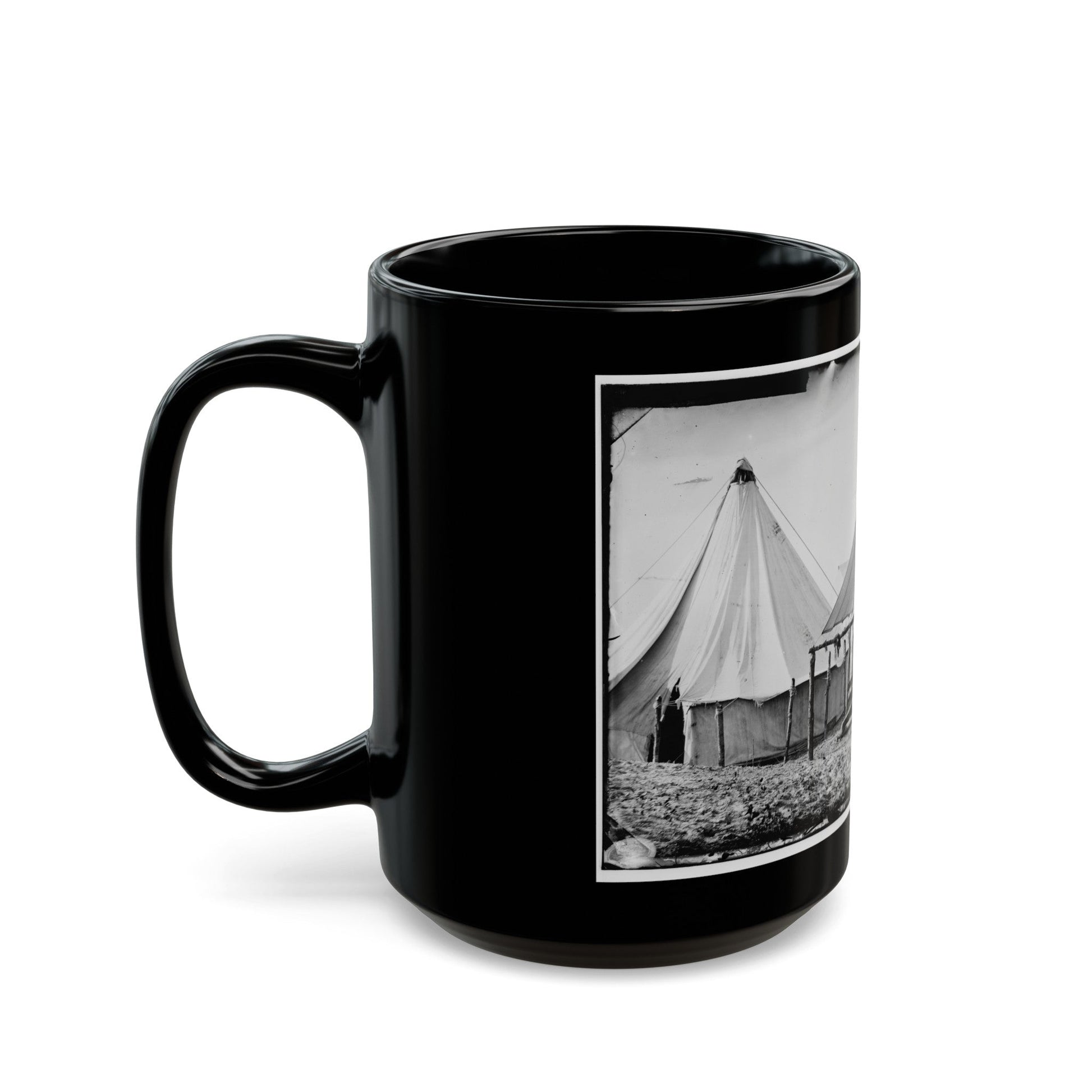 Morris Island, South Carolina. Unidentified Camp Scene (U.S. Civil War) Black Coffee Mug-The Sticker Space