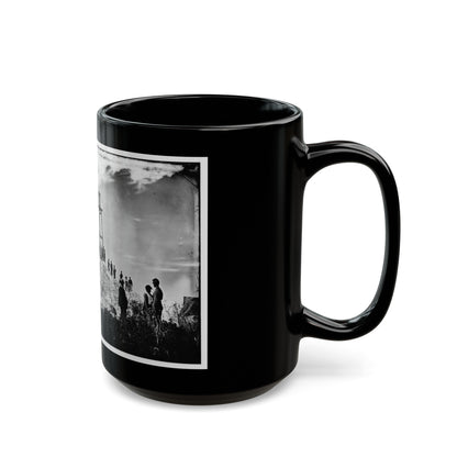 Morris Island (Vicinity), South Carolina. Ruins Of Charleston Lighthouse (U.S. Civil War) Black Coffee Mug-The Sticker Space