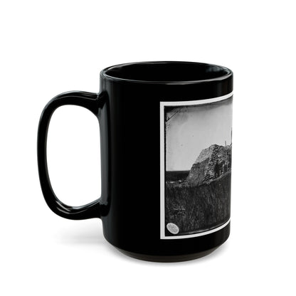 Morris Island (Vicinity), South Carolina. The Marsh Battery Or Swamp Angel After The Explosion, August 22, 1863 001 (U.S. Civil War) Black Coffee Mug-The Sticker Space