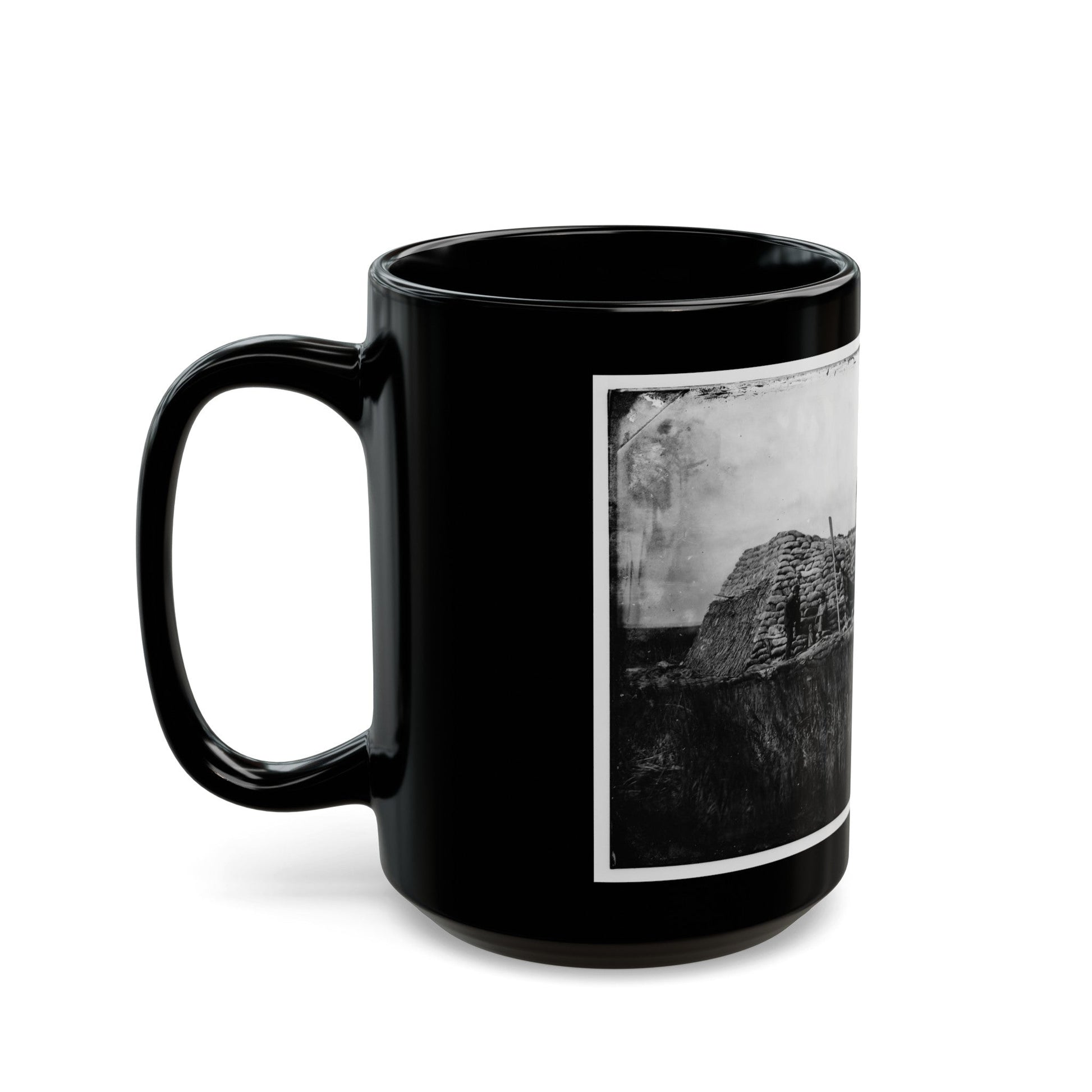 Morris Island (Vicinity), South Carolina. The Marsh Battery Or Swamp Angel After The Explosion, August 22, 1863 (U.S. Civil War) Black Coffee Mug-The Sticker Space