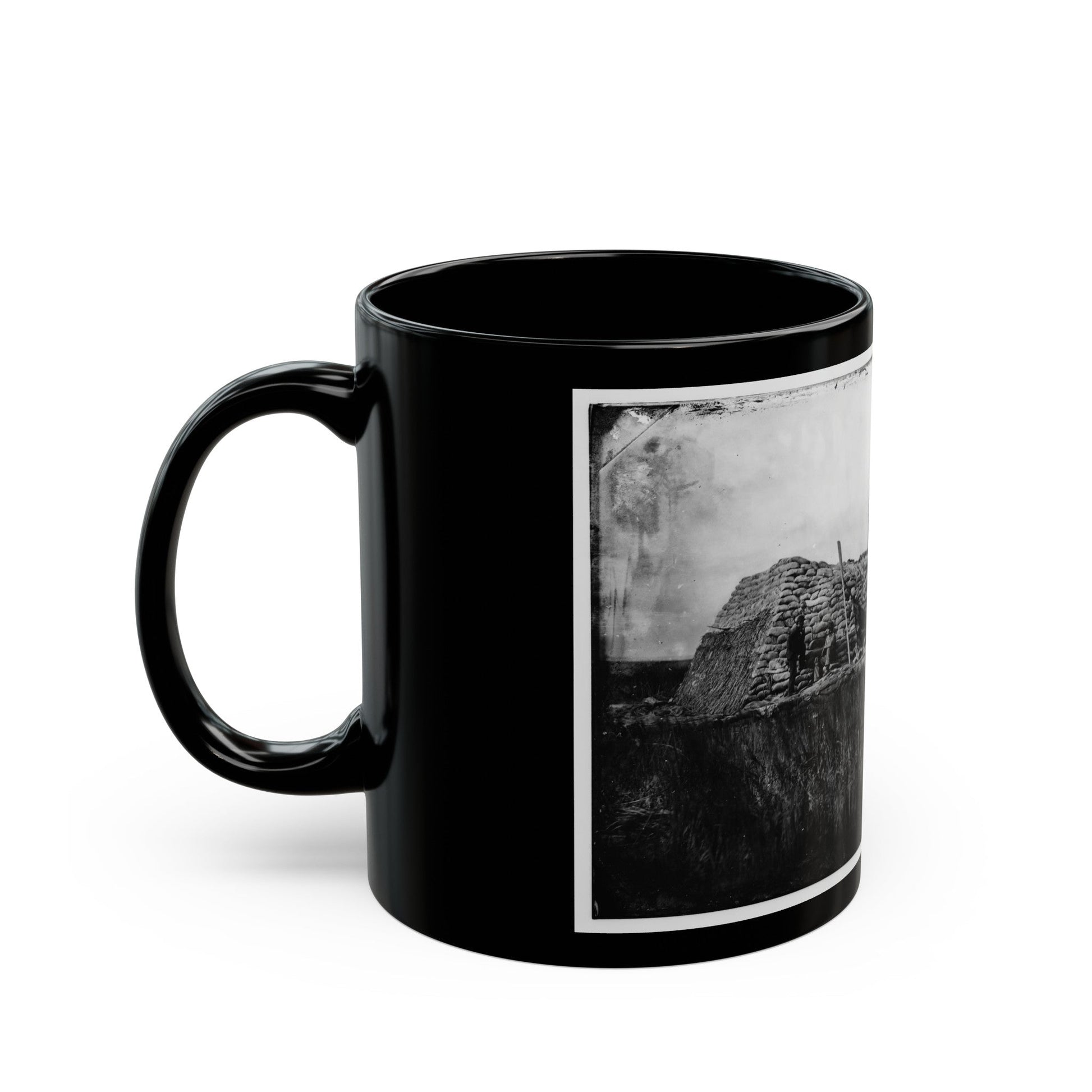 Morris Island (Vicinity), South Carolina. The Marsh Battery Or Swamp Angel After The Explosion, August 22, 1863 (U.S. Civil War) Black Coffee Mug-The Sticker Space