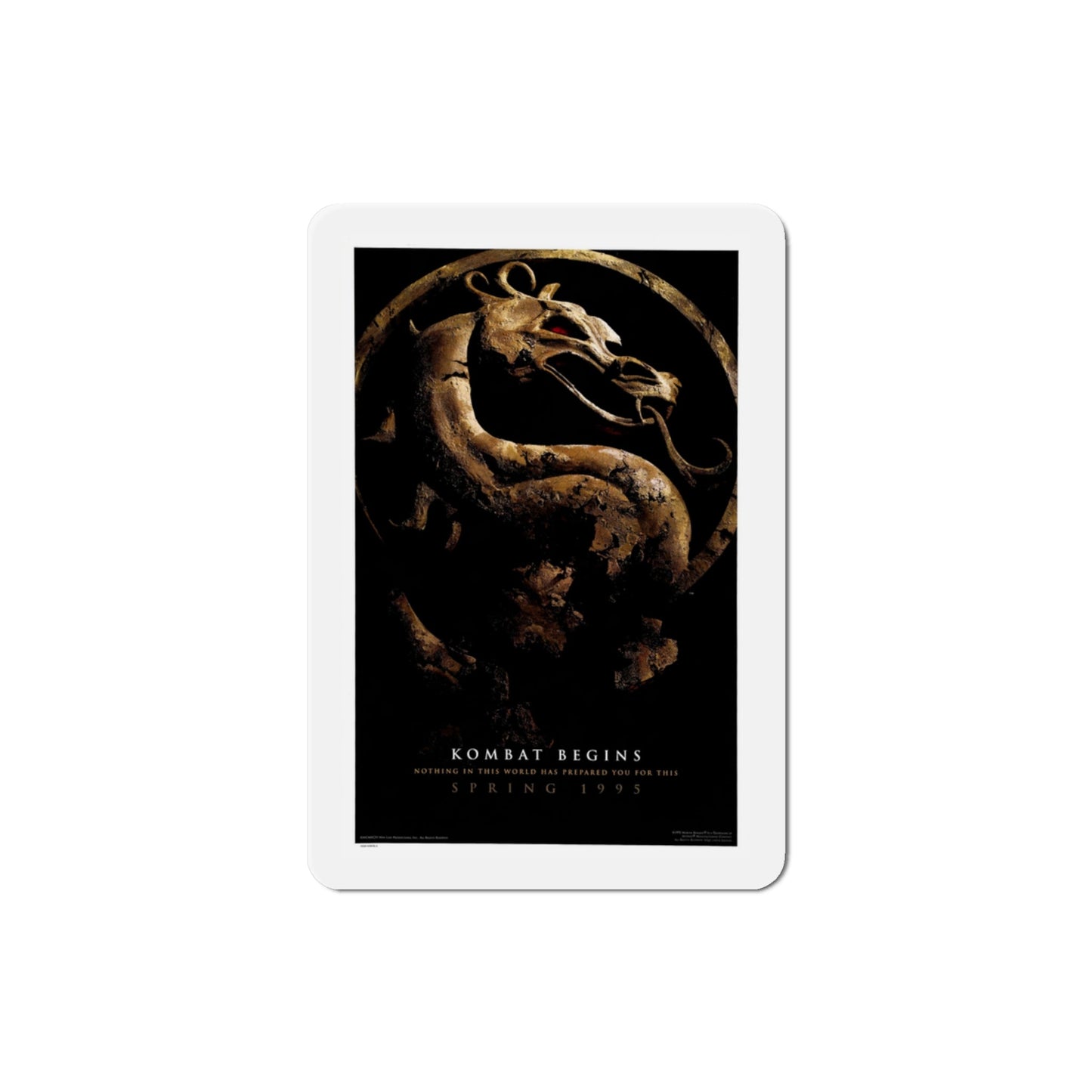 Mortal Kombat 1995 2 Movie Poster Die-Cut Magnet-3" x 3"-The Sticker Space