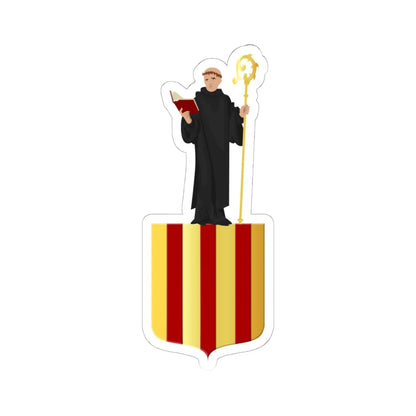 Mortsel wapen2 (Belgium) (Coat of Arms) STICKER Vinyl Kiss-Cut Decal 6 Inch White - The Sticker Space