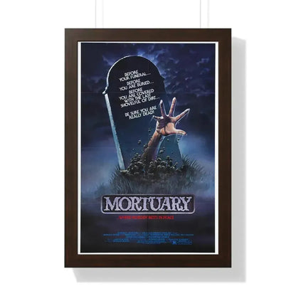 MORTUARY 1982 - Framed Movie Poster 16″ x 24″ Walnut - The Sticker Space