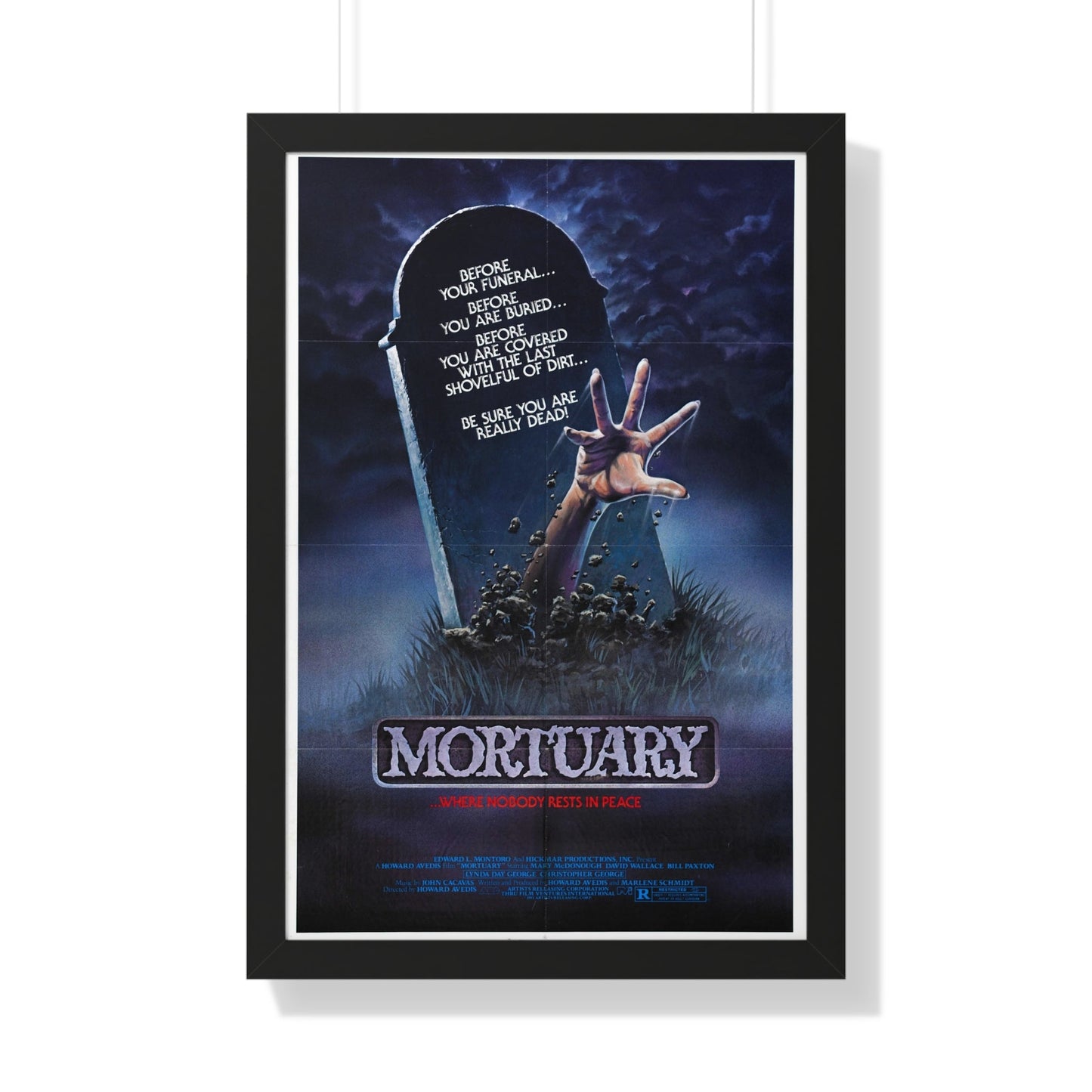 MORTUARY 1982 - Framed Movie Poster-20" x 30"-The Sticker Space