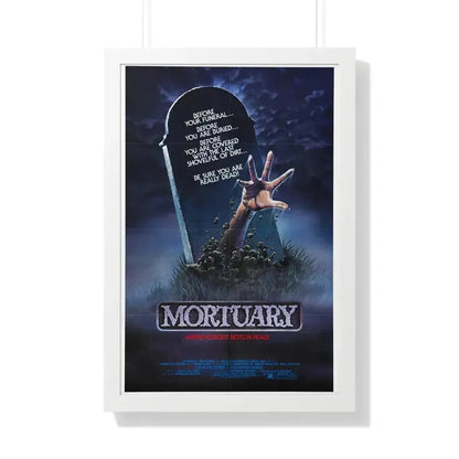 MORTUARY 1982 - Framed Movie Poster 20" x 30" White - The Sticker Space