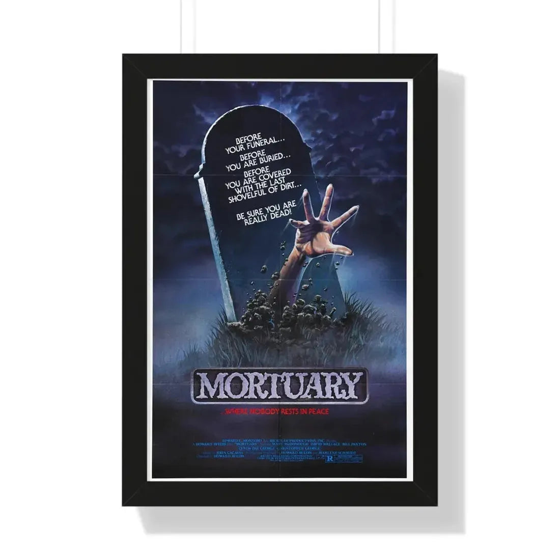 MORTUARY 1982 - Framed Movie Poster - The Sticker Space
