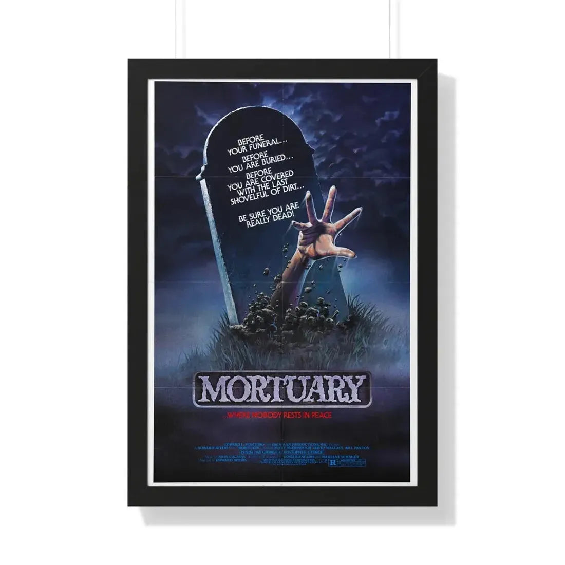 MORTUARY 1982 - Framed Movie Poster - The Sticker Space